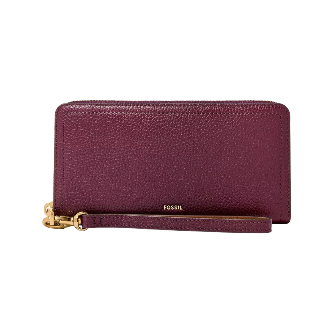 SL7831649 Fossil Logan Leather RFID Zip Around Clutch Wallet Berry