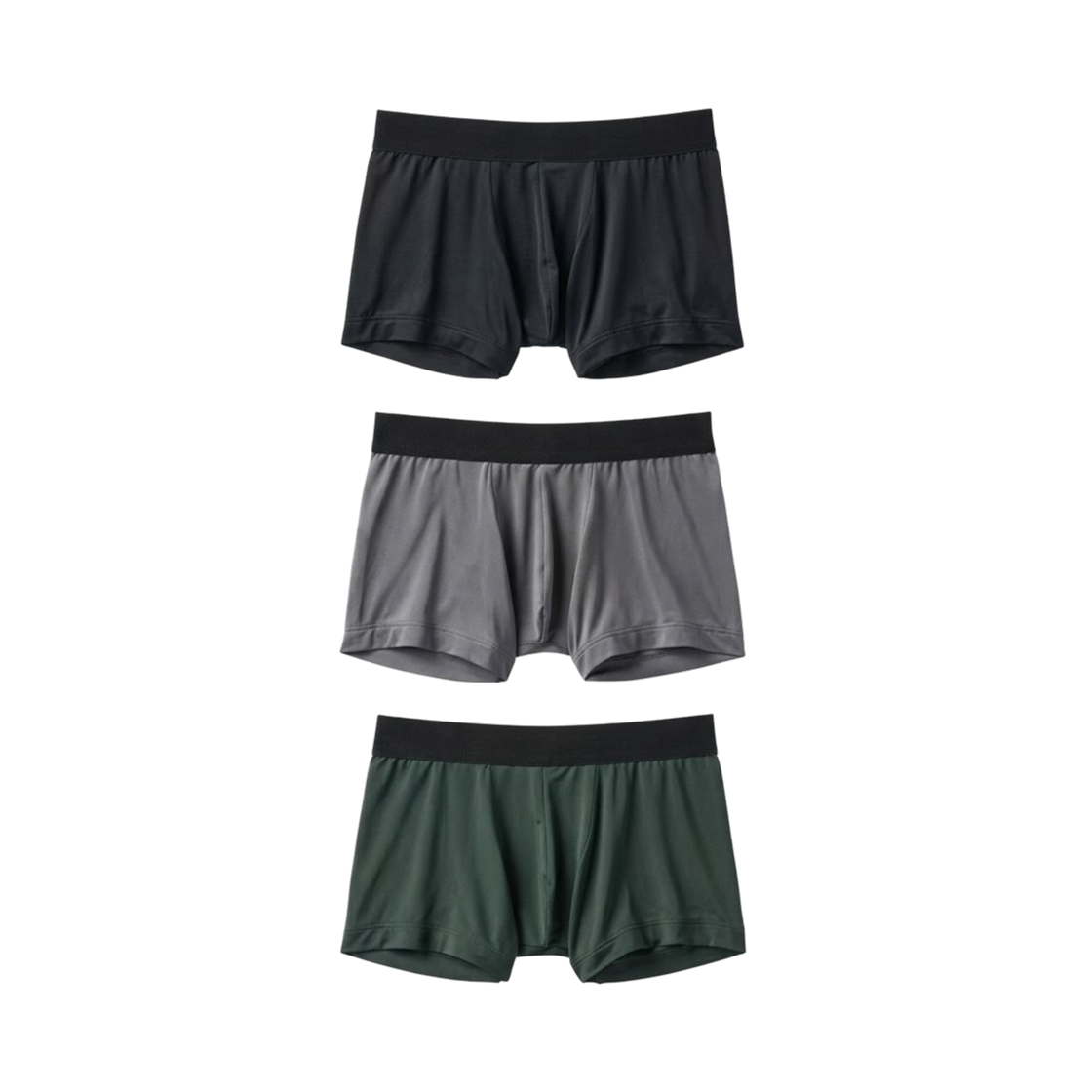 471533-58 / 474851-58 (Kids) Uniqlo Airism Boxer Briefs Dark Green (3 Pack)