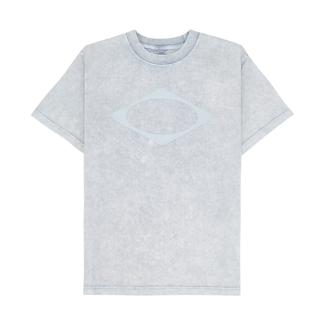 미스치프 롬버스 워시드 베이직 티셔츠 블리치드 라이트 블루(Mischief Rhombus Washed Basic T-Shirt Bleached Light Blue)