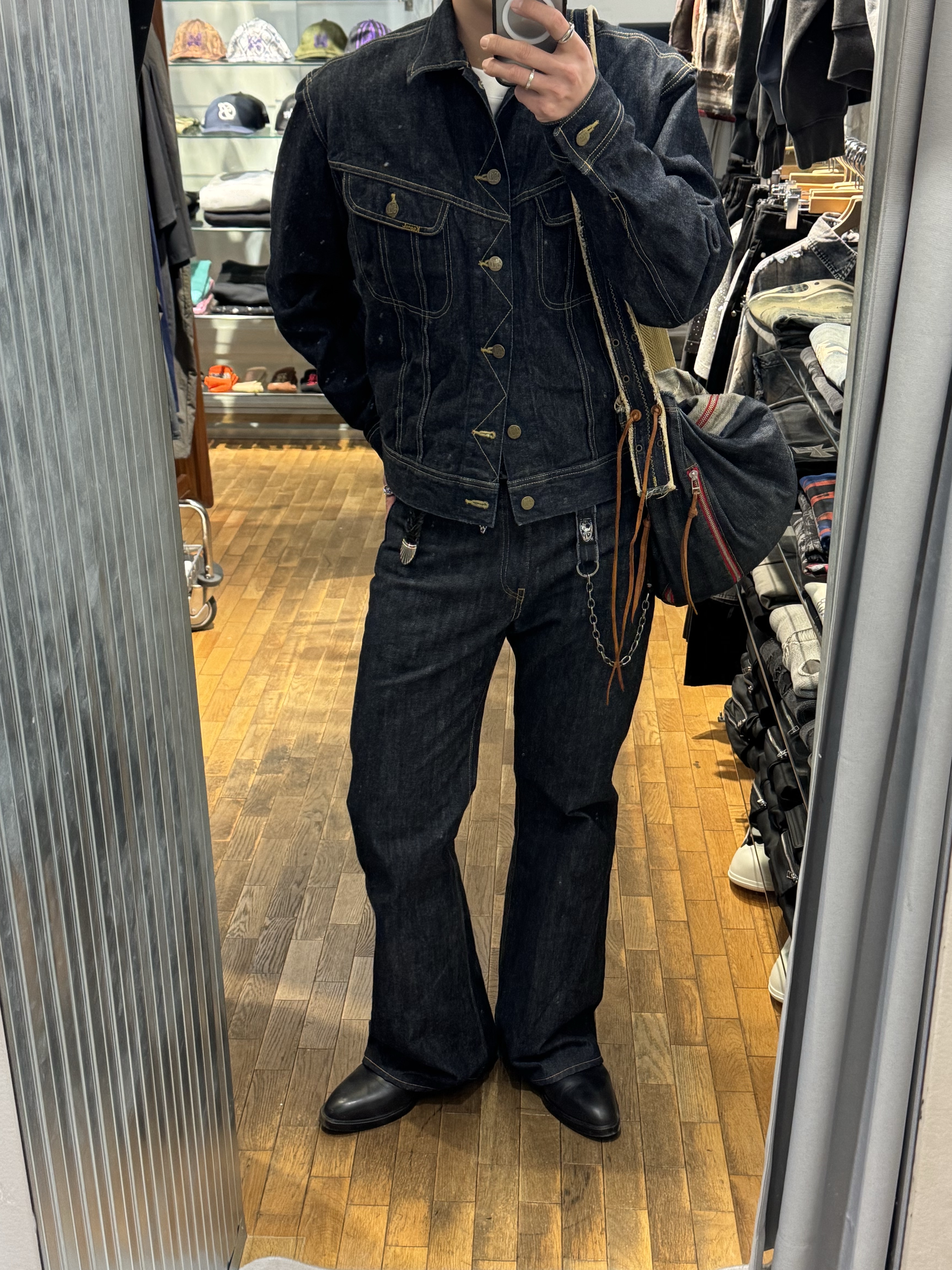 Kapital Denim Westerner Regular 14 oz. Indigo H/E, Kapital 14 oz. Denim 5P Okabellbo Indigo (O/W) 착용 스타일 - 2