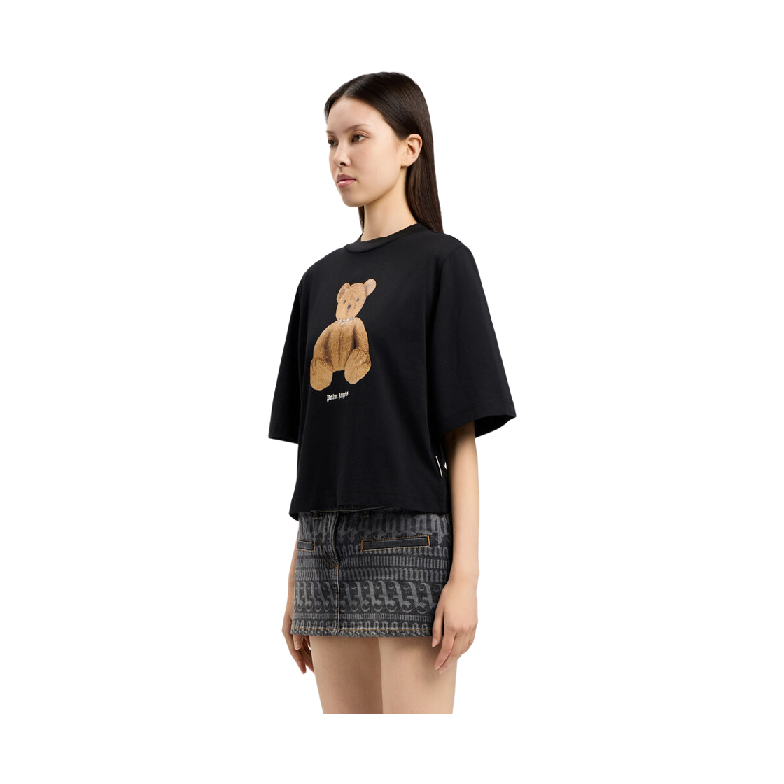 팜엔젤스 베어 박시 티셔츠 - 블랙 브라운(Palm Angels Bear Boxy Tee - Black Brown) - 4