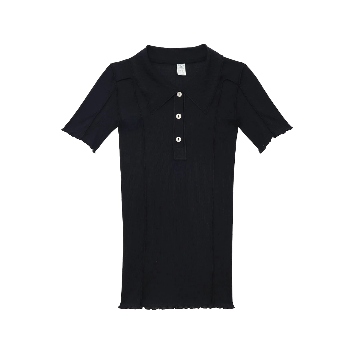 베이스레인지 우먼 오마토 폴로 티셔츠 블랙 - 26SS(Baserange Women Omato Polo Tee Shirt Black - 26SS)