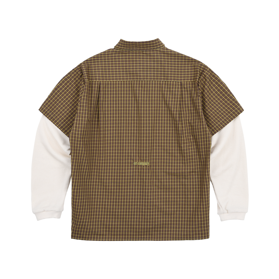 이알에스코 롱 슬리브 플레이드 셔츠 올리브(ersco Long Sleeve Plaid Shirt Olive) - 2