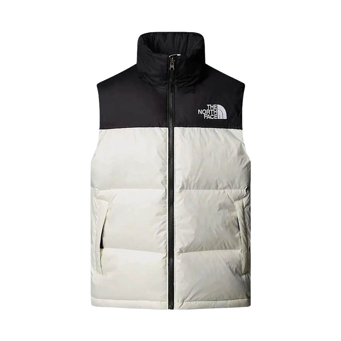 노스페이스 1996 레트로 베스트 화이트 듄 TNF 블랙(The North Face 1996 Retro Nuptse Vest White Dune TNF Black) - 1