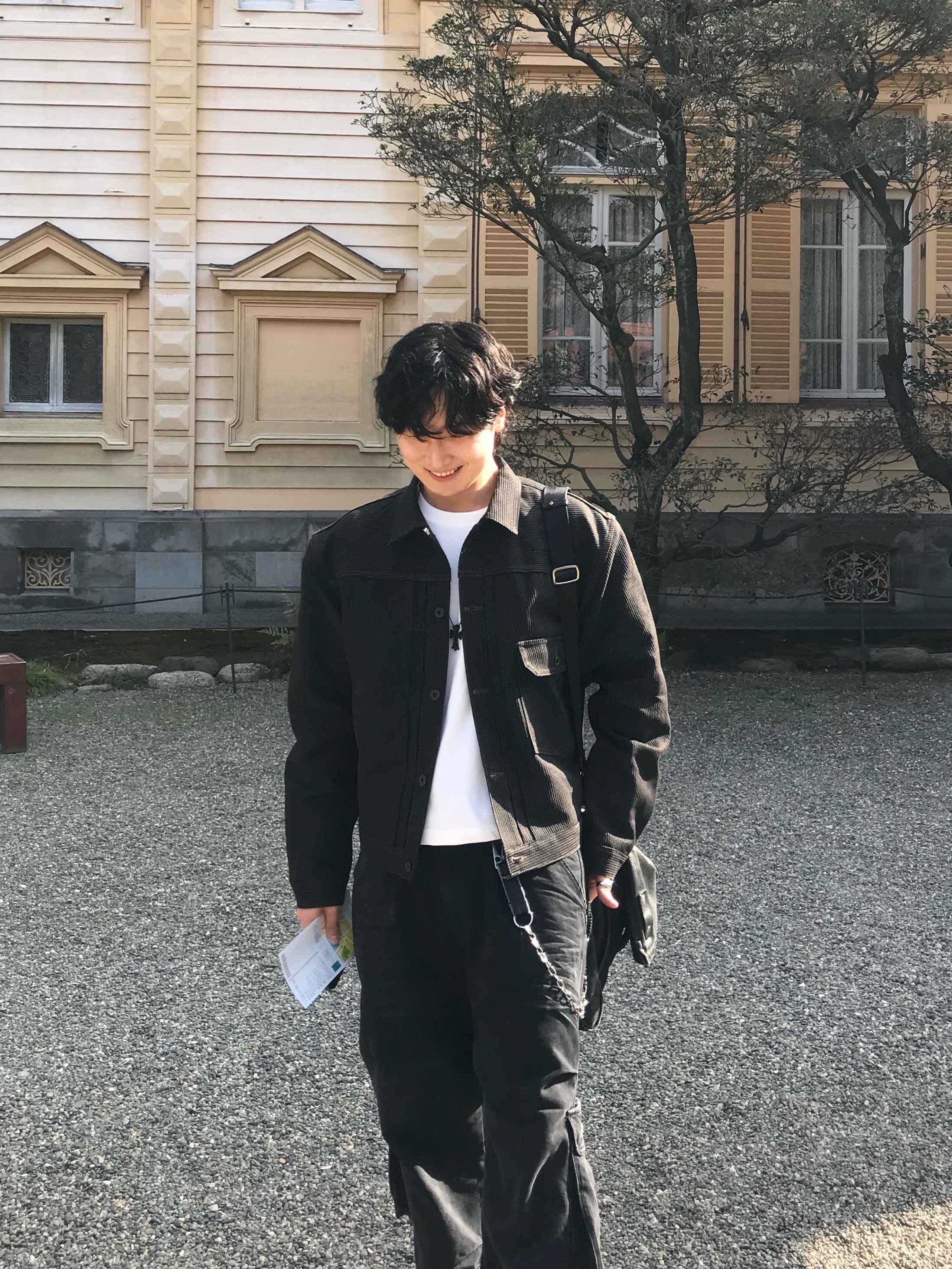 Kapital Century Denim No.9 1st Jacket Black, Chrome Hearts Silichrome CH Cross Pendant Black 2022/2023/2025 착용 스타일 - 3
