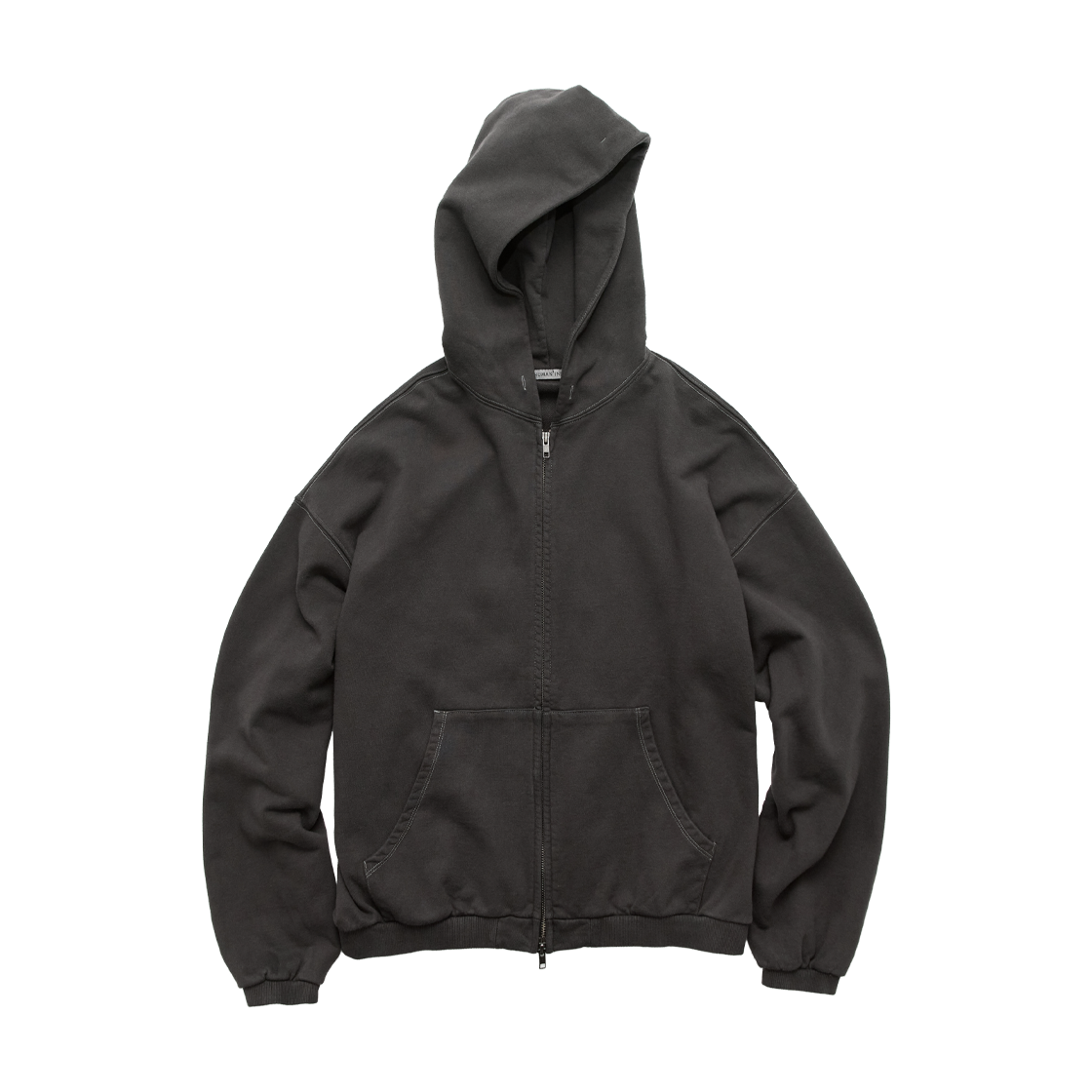 폴리테루 휴먼인덱스 휴먼 오버다이드 집 후디 다크 브라운