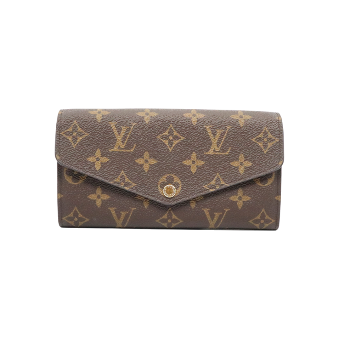 IT39JG7OJN5R Monogram Canvas Brown Leather Sarah Wallet