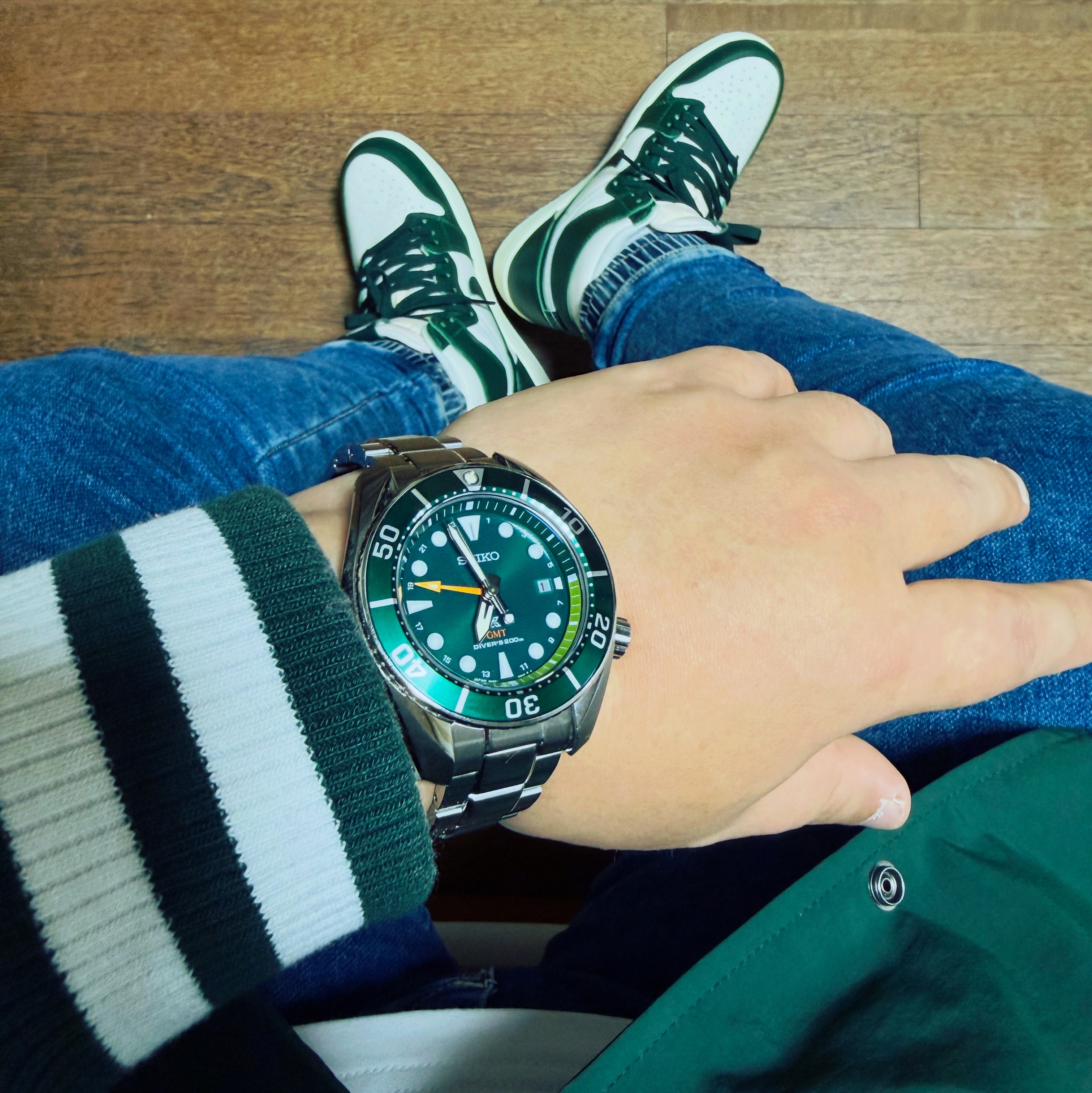 (W) Jordan 1 High OG Pro Green 착용 스타일 - 2