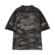 Honda Original Wing Logo Camo Mesh T-Shirt Black