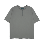 Undermycar Faded Core Zip Half Sleeve Ash Gray