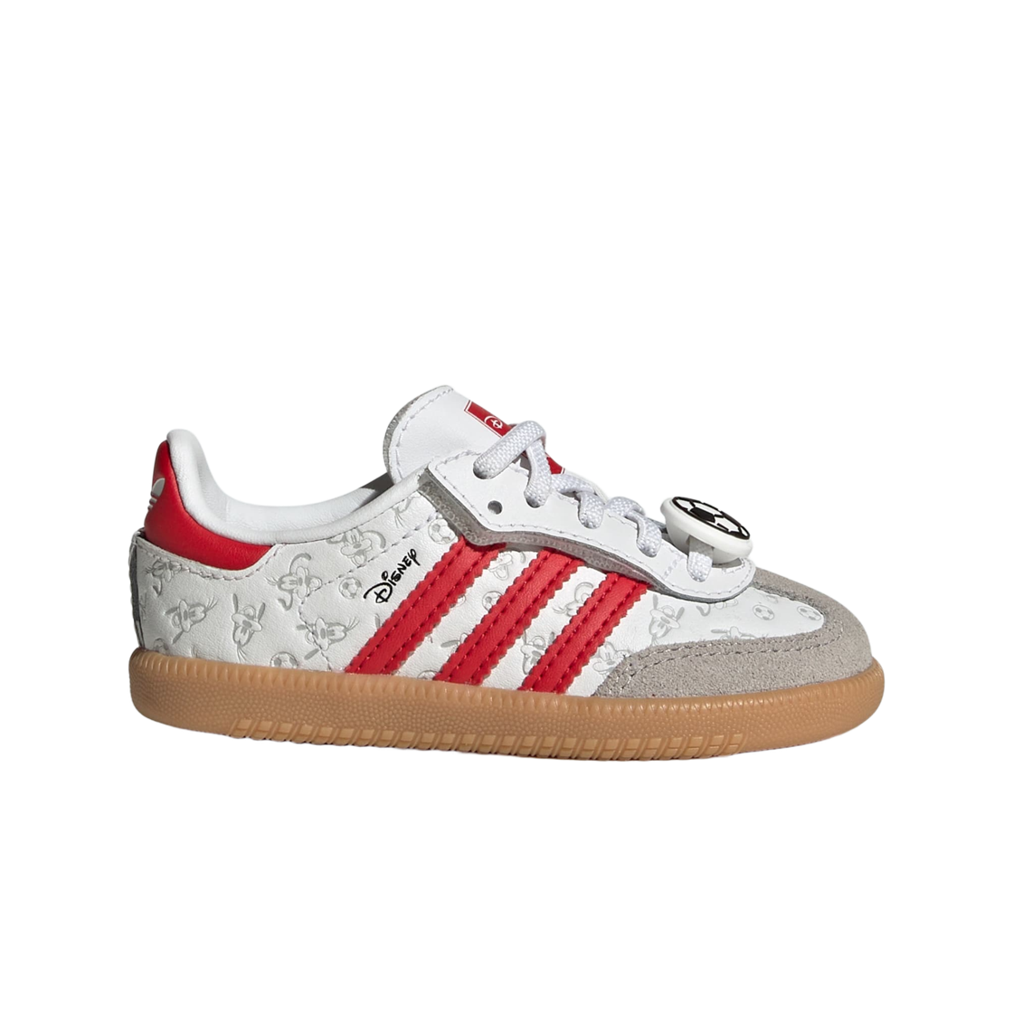 IH1754 (Infant) Adidas x Disney Samba OG Comfort Closure Elastic Lace Cloud White Better Scarlet
