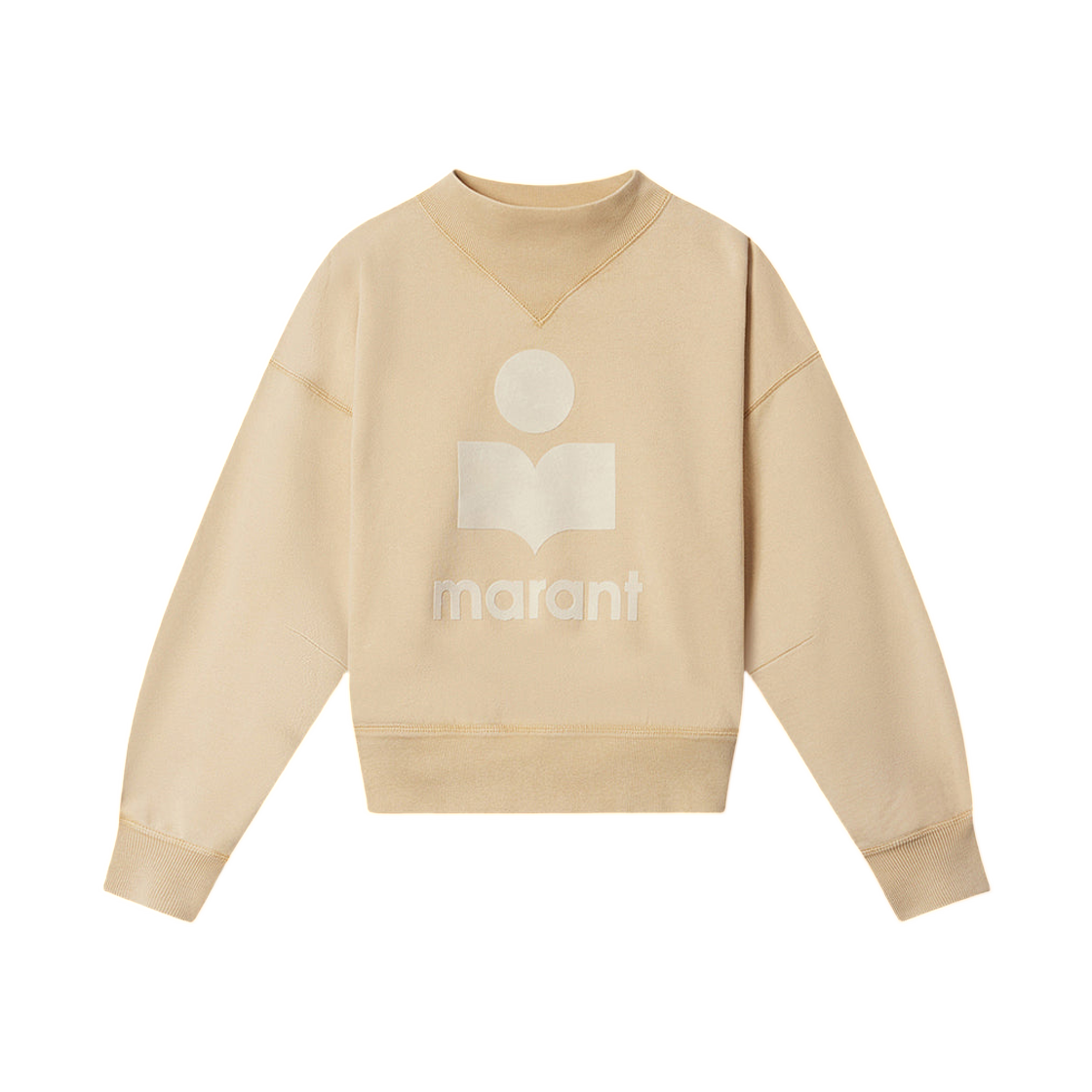SW0003FA-D1M04E-10LC (W) Isabel Marant Moby Cotton Sweatshirt with Logo Light Ochre - 26SS