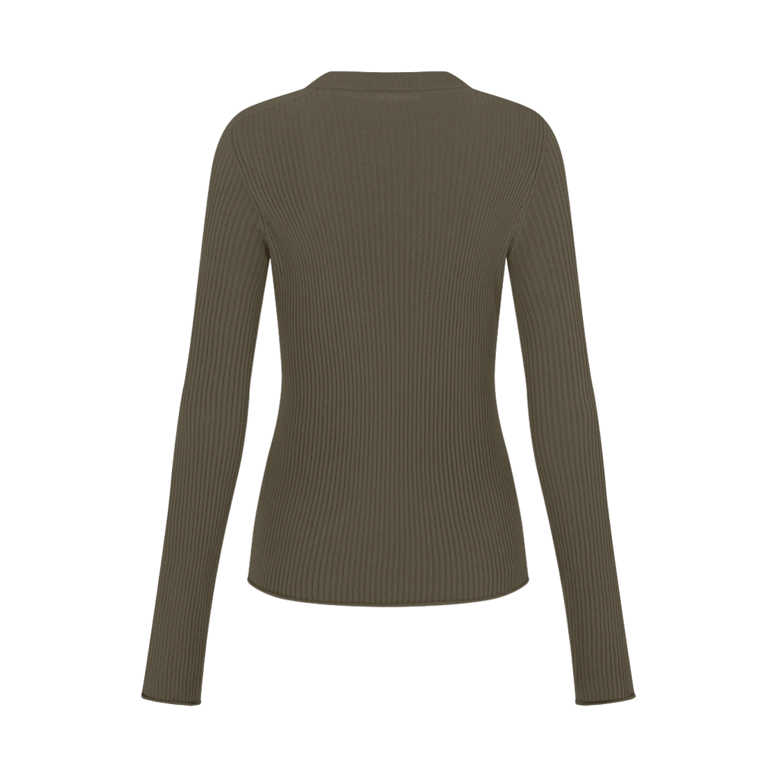 쥬키프 텐셀 쉬어 탑 다크 브라운(Juukiff Sheer Ribbed Top In Tencel Dark Brown) - 2