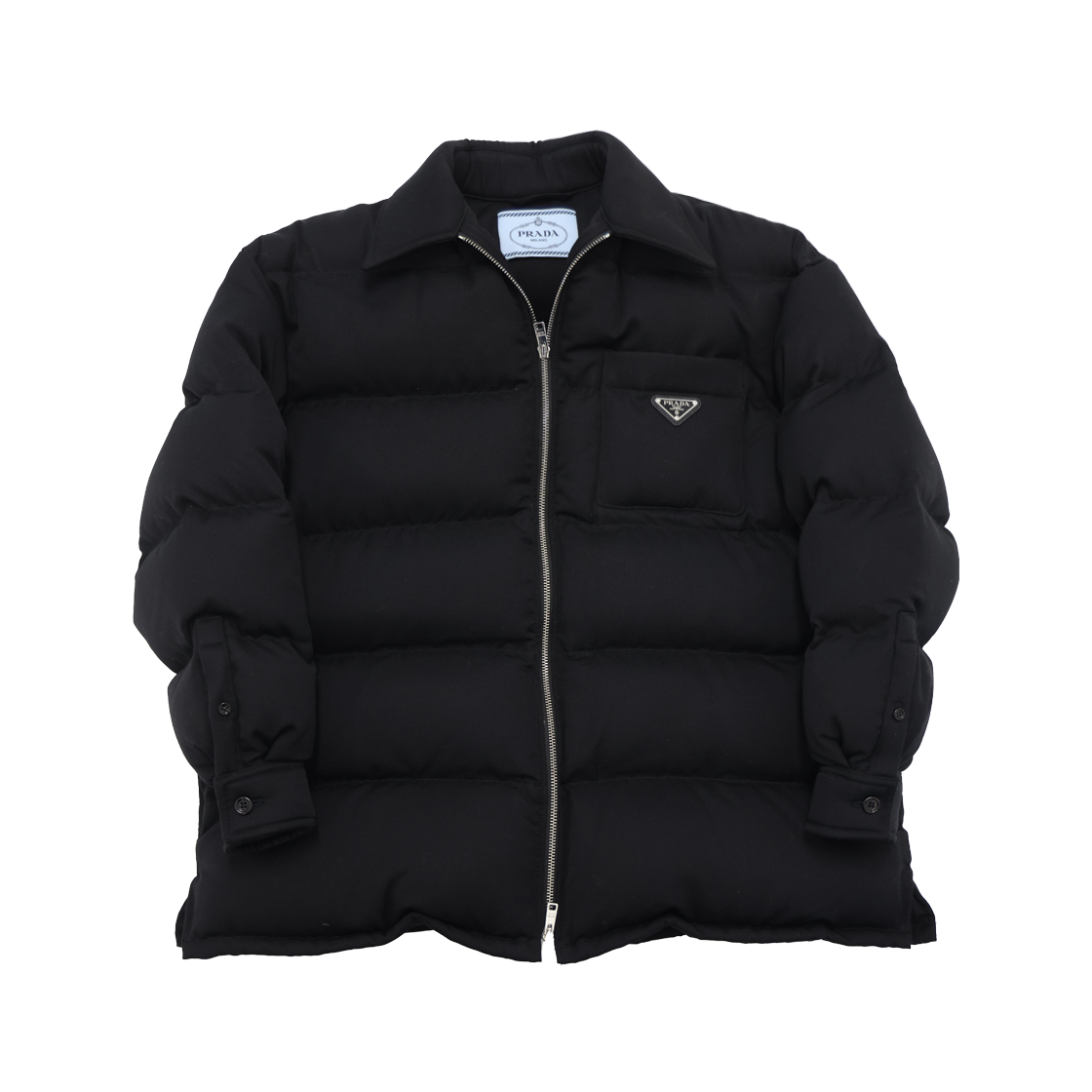 프라다 292042 개버딘 다운 자켓 울 블랙(Prada 292042 Gabardine Down Jacket - Wool Black)