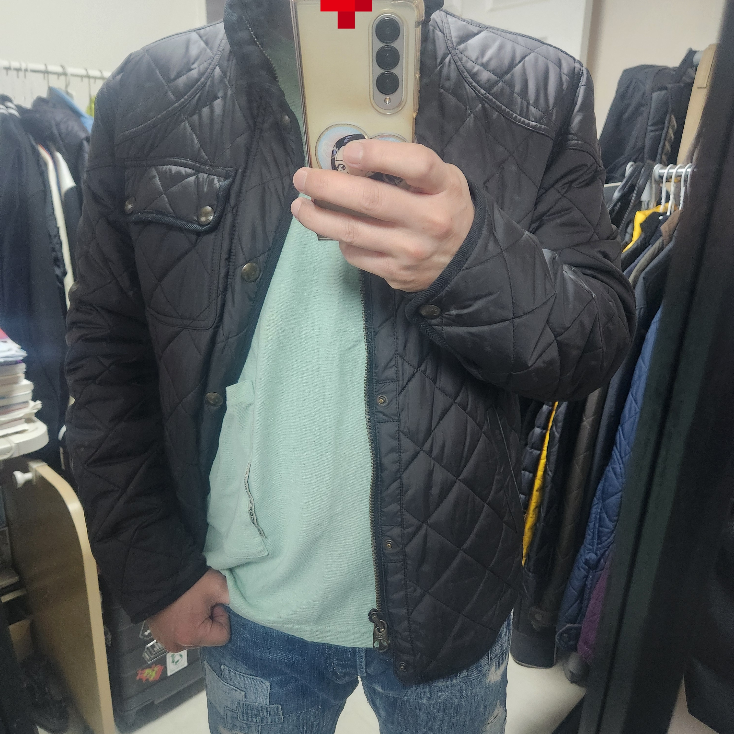 Kapital Gauze Jersey Biscuit Pocket Long Sleeve Mint 착용 스타일 - 1