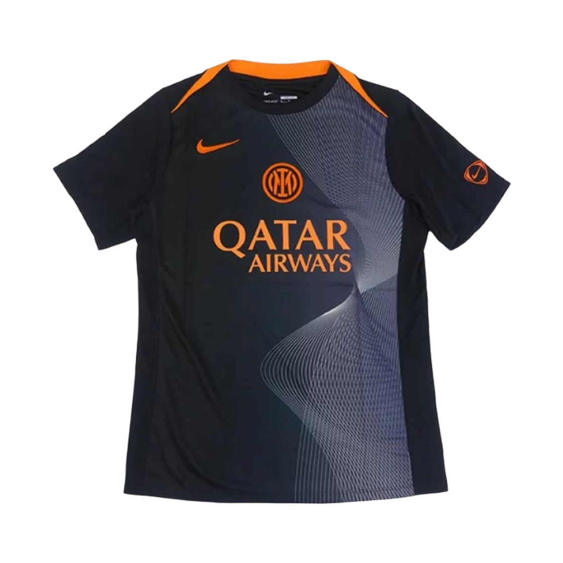 HM3441-010 Nike Inter Milan Academy Pro Third Dri-Fit Total 90 Football Pre-Match Top Black Thunder Blue (HM3441-010) (Non Marking Ver.)