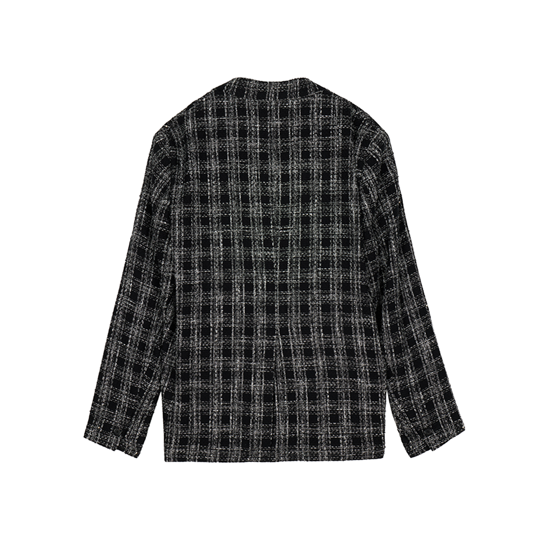 지오송지오 컬렉션 트위드 체크 오버사이즈 자켓 블랙 BI2JK253BK(ZIOSONGZIO COLLECTION Tweed Check Oversize Jacket Black) - 2