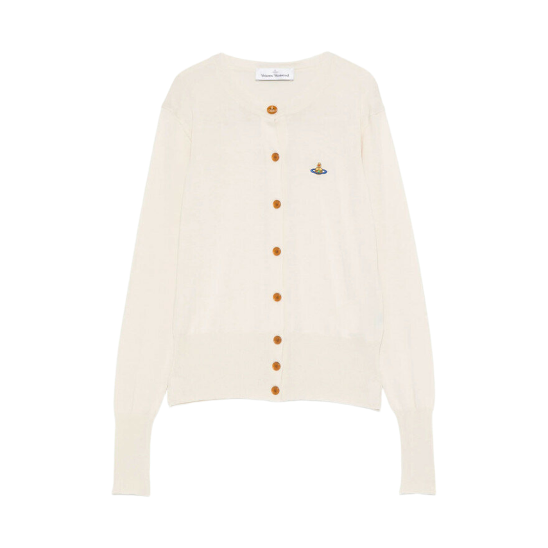 1803002P-Y003F-A408 (W) Vivienne Westwood Orb Logo Cardigan Cream