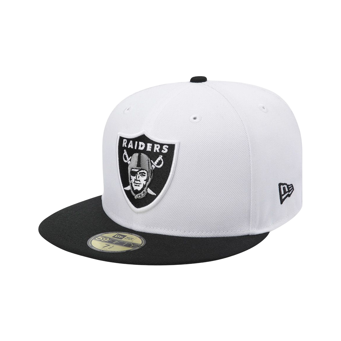 뉴에라 NFL 라스베이거스 레이더스 베이직 59피프티 피티드 캡 올틱 화이트 블랙(New Era NFL Las Vegas Raiders Basic 59Fifty Fitted Cap Alltic White Black) - 1