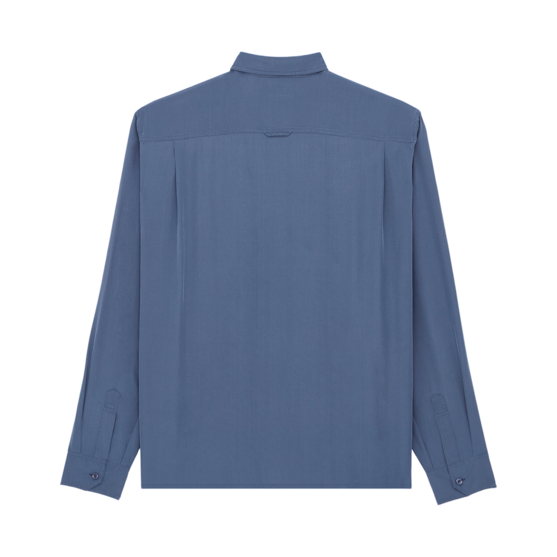 생로랑 셔츠 비스코스 앤 실크 블루 아시에(Saint Laurent Shirt in Viscose and Silk Bleu Acier) - 2