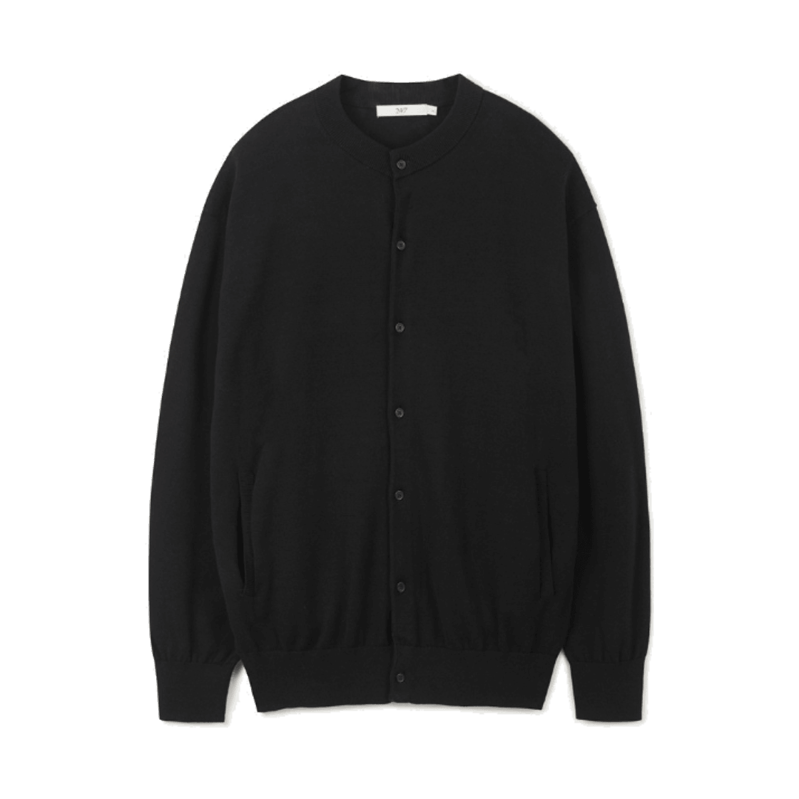 TMWAX25111BKX 24/7 series Highgauge Round Neck Cardigan Black