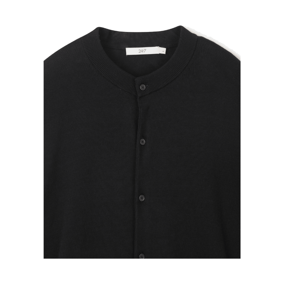 24/7 시리즈 하이게이지 라운드넥 가디건 블랙(24/7 series Highgauge Round Neck Cardigan Black) - 3