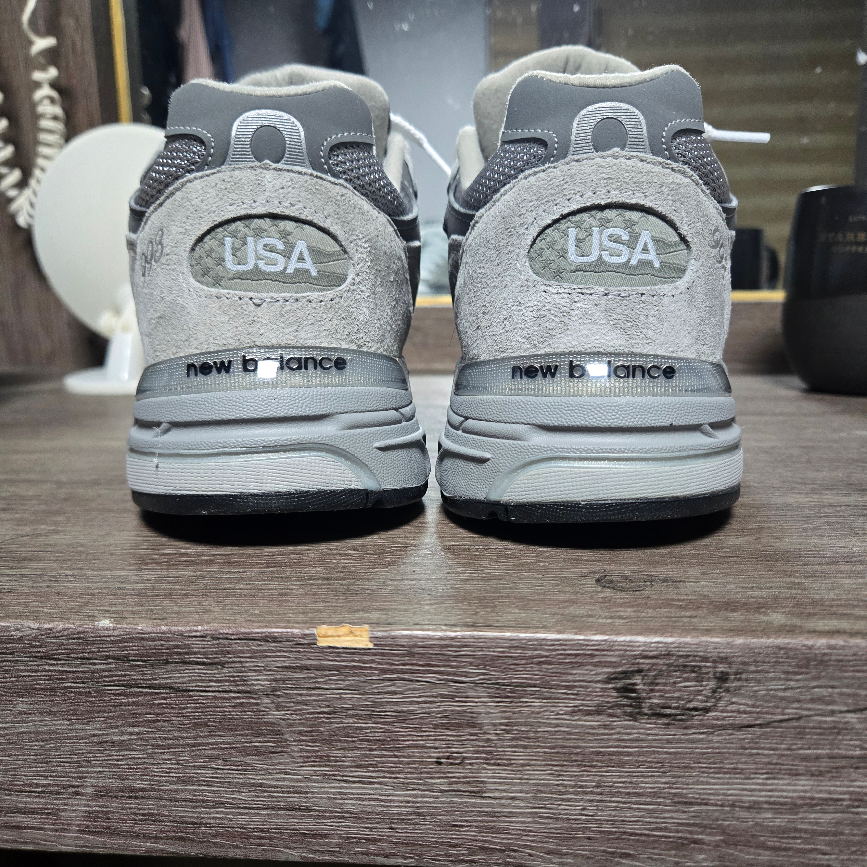 New Balance 993 Made in USA Grey - D Standard 착용 스타일 - 2