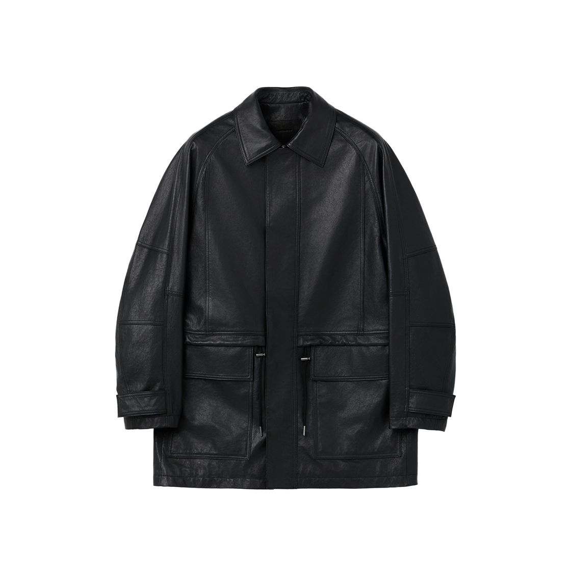 커스텀멜로우 레더 롱 코트 블랙(Customellow Leather Long Coat Black) - 1