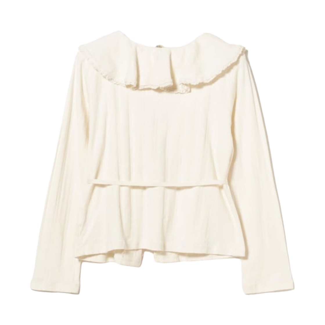 (W) 빔즈 보이 로터스 리프 엣지 가디건 아이보리((W) Beams Boy Lotus Leaf Edge Cardigan Ivory) - 2