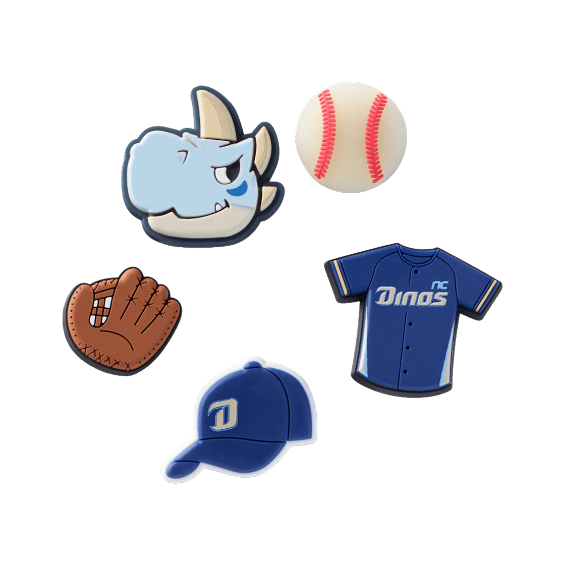 크록스 x KBO NC 다이노스 지비츠 참 (5개 세트)(Crocs x KBO NC Dinos Jibbitz Charms (Set of 5))