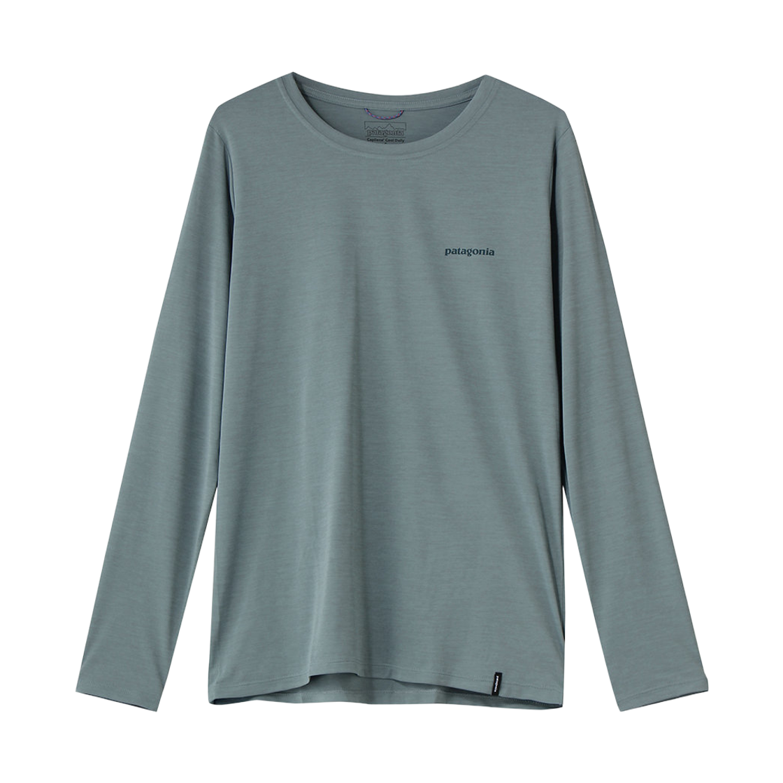 45465 (W) Patagonia Boardshort Logo Long Sleeved Capilene Cool Daily Shirt Blue Sage Light Blue Sage X-Dye