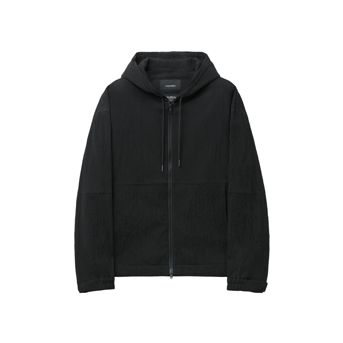 커스텀멜로우 크리즈드 후드 블루종 블랙(Customellow Creased Hood Blouson Black)