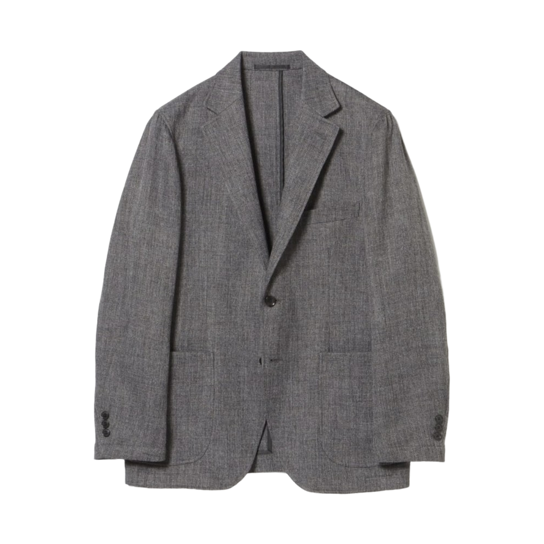 빔즈 하트 블렌디드 트위드 투버튼 코트 그레이(Beams Heart Blended Tweed 2-Button Coat Grey) - 1