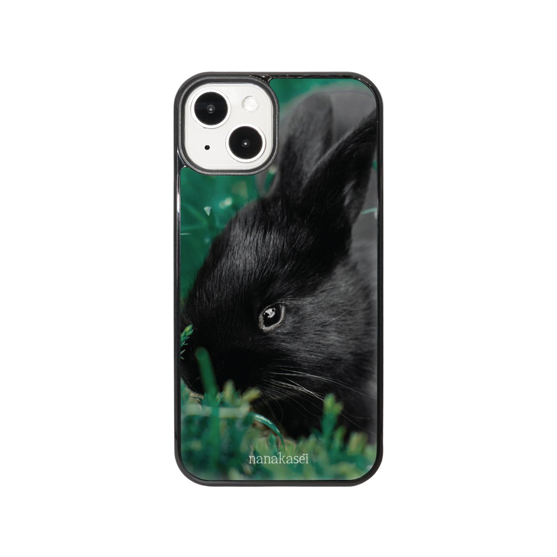 나나카세이 검은 토끼 에폭시 범퍼 케이스(NANAKASEI black rabbit epoxy bumper case)