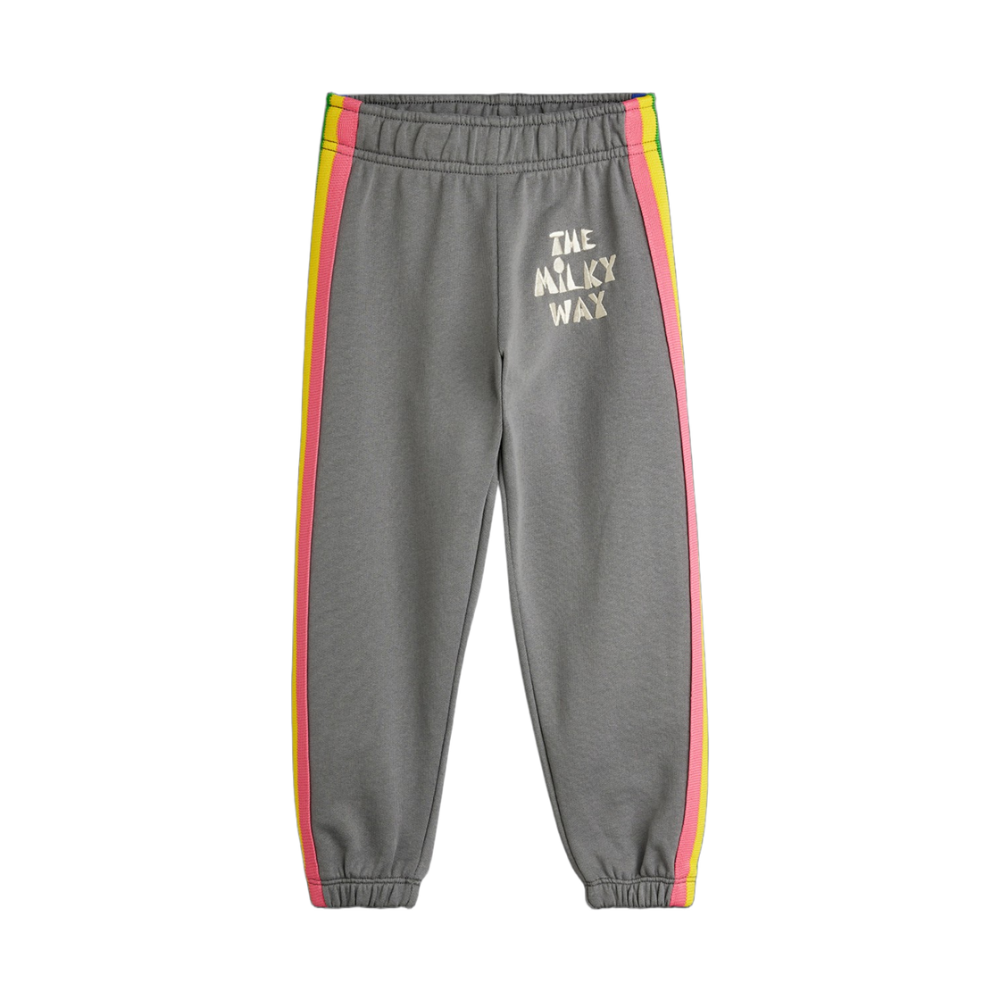 (키즈) 미니 로디니 밀키 웨이 레인보우 패널 스웨트팬츠 그레이((Kids) Mini Rodini Milky Way Rainbow Panel Sweatpants Grey)