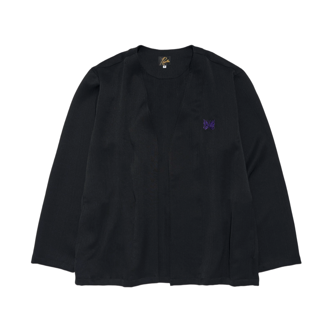 RW1603 Needles x Studious Papillon EMB. Cardigan Art Pique Pleats Black