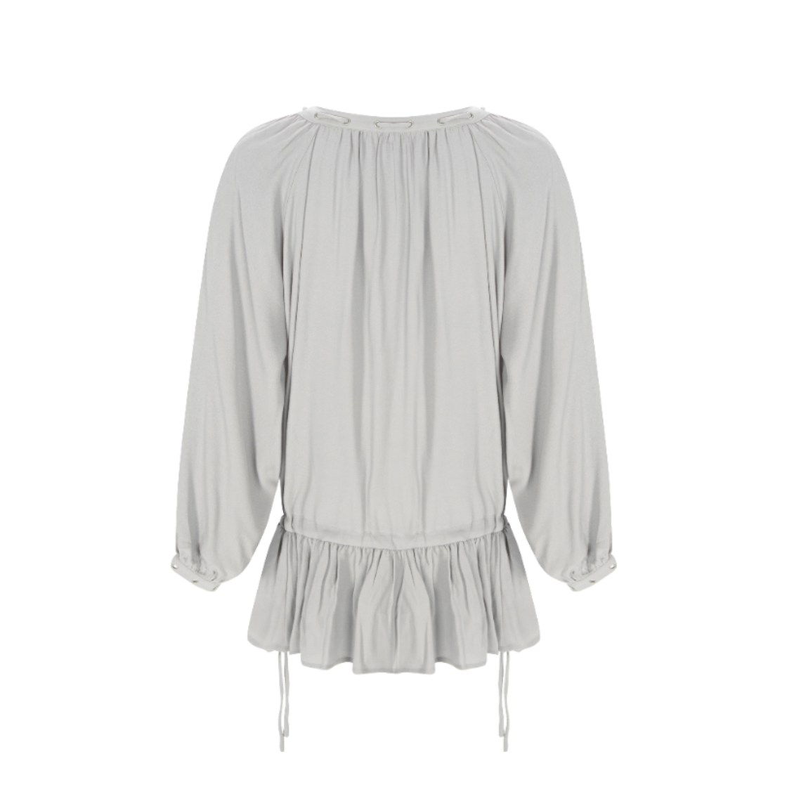 인스아울 보헤미안 아일렛 블라우스 라이트그레이(Inseowl Bohemian Eyelet Blouse Light Gray) - 2