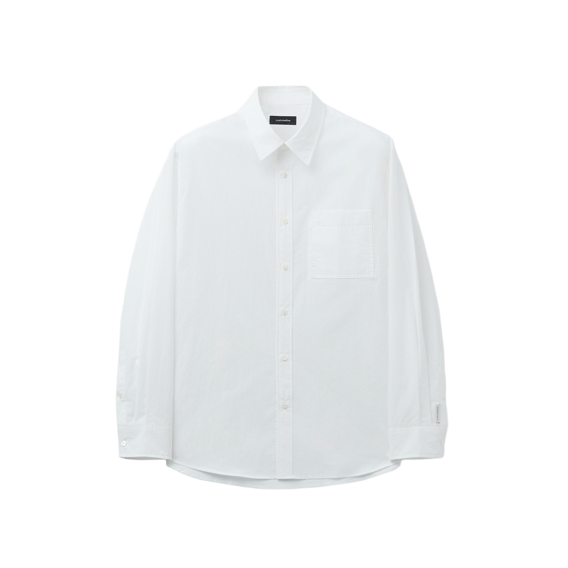커스텀멜로우 레귤러핏 포켓 디테일 셔츠 화이트(Customellow Regular Fit Pocket Detail Shirt White)