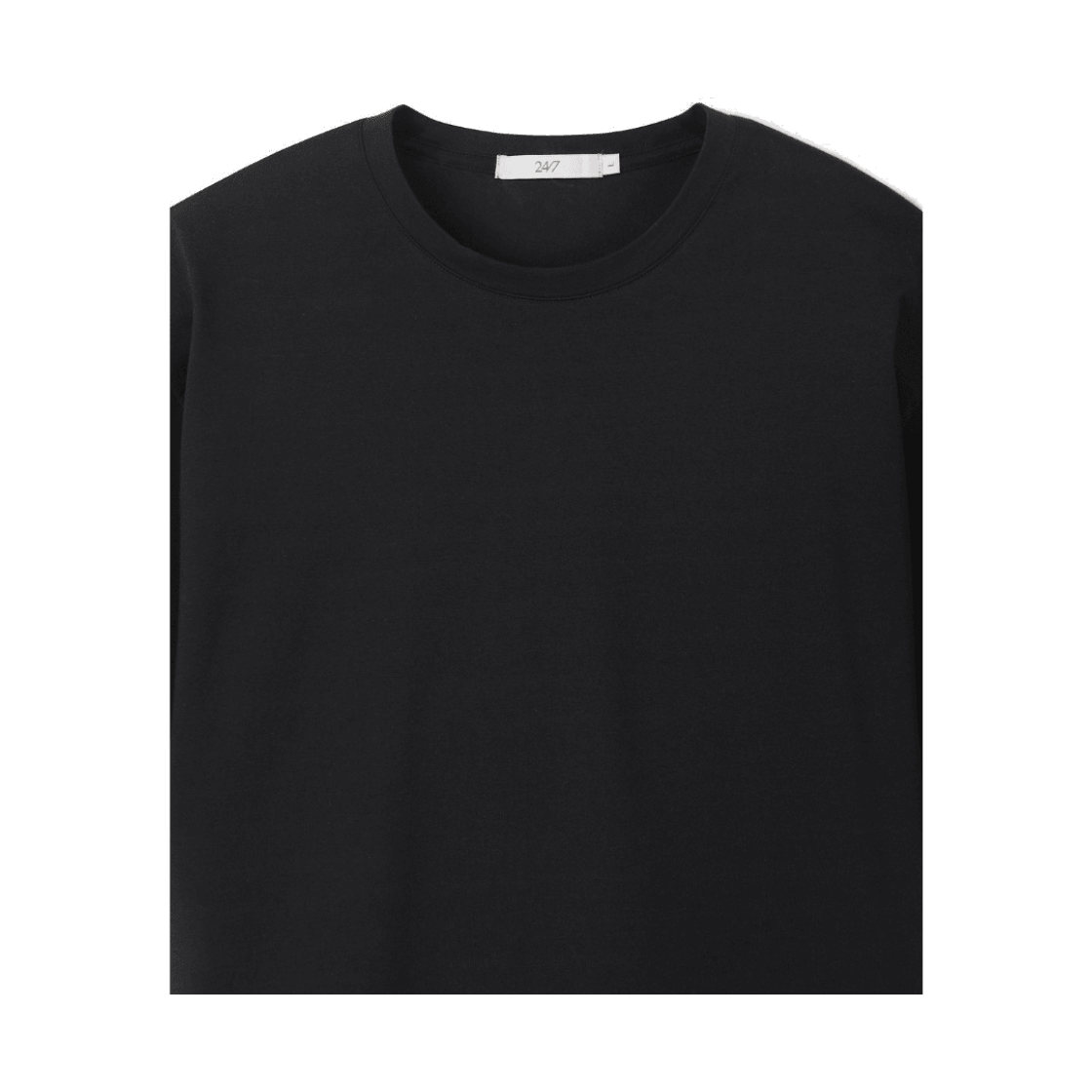 24/7 시리즈 코튼 아스킨 블렌디드 크롭 티 블랙(24/7 series Cotton Askin Blended Crop Tee Black) - 3