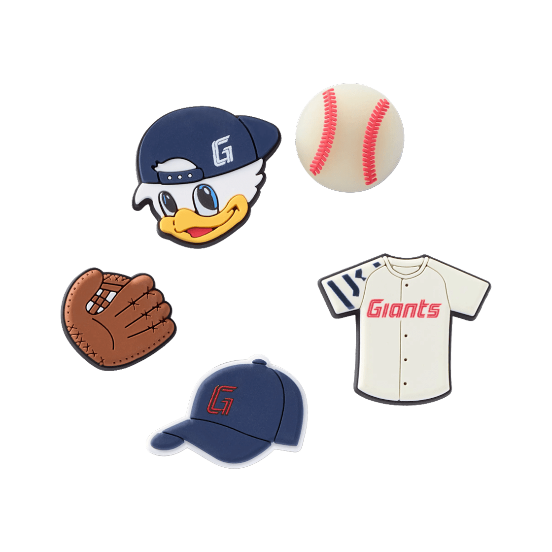 크록스 x KBO 롯데 자이언츠 지비츠 참 (5개 세트)(Crocs x KBO Lotte Giants Jibbitz Charms (Set of 5)) - 1
