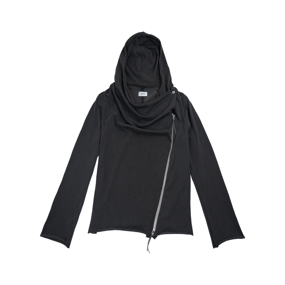 스몰스튜핏튠즈 드레이프 집업 후디 차콜(smallstupidtunes Drape Zip-Up Hoodie Coal)