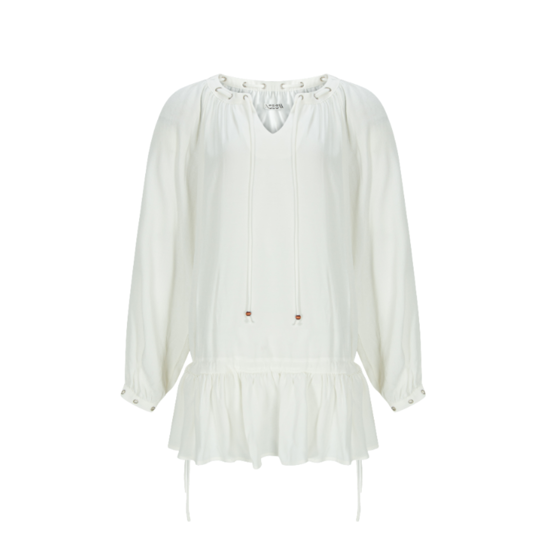 인스아울 보헤미안 아일렛 블라우스 아이보리(Inseowl Bohemian Eyelet Blouse Ivory)