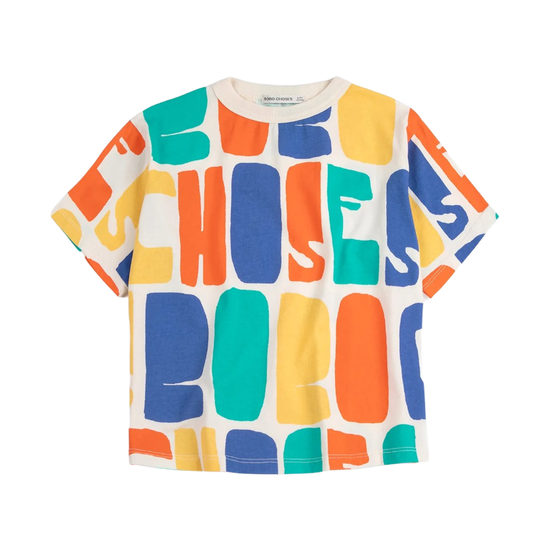 (키즈) 보보쇼즈 컬러 올 오버 티셔츠 멀티컬러((Kids) Bobo Choses Color All Over T-Shirt Multicolor) - 1