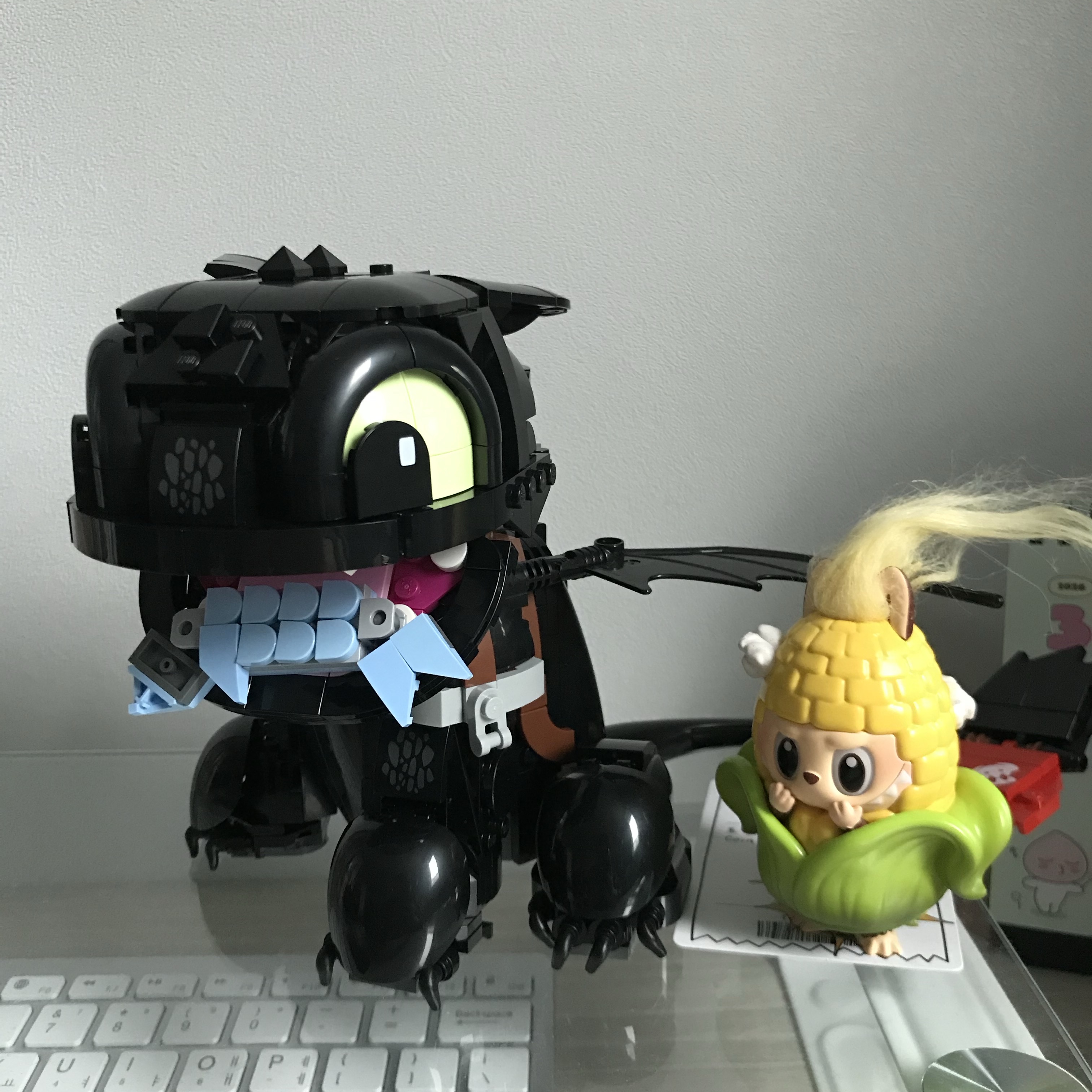 Lego How to Train Your Dragon Toothless, Pop Mart Labubu The Monsters Wacky Mart Series Figures Corn (Opened Case) ์ฐฉ์ฉ ์คํ์ผ - 1