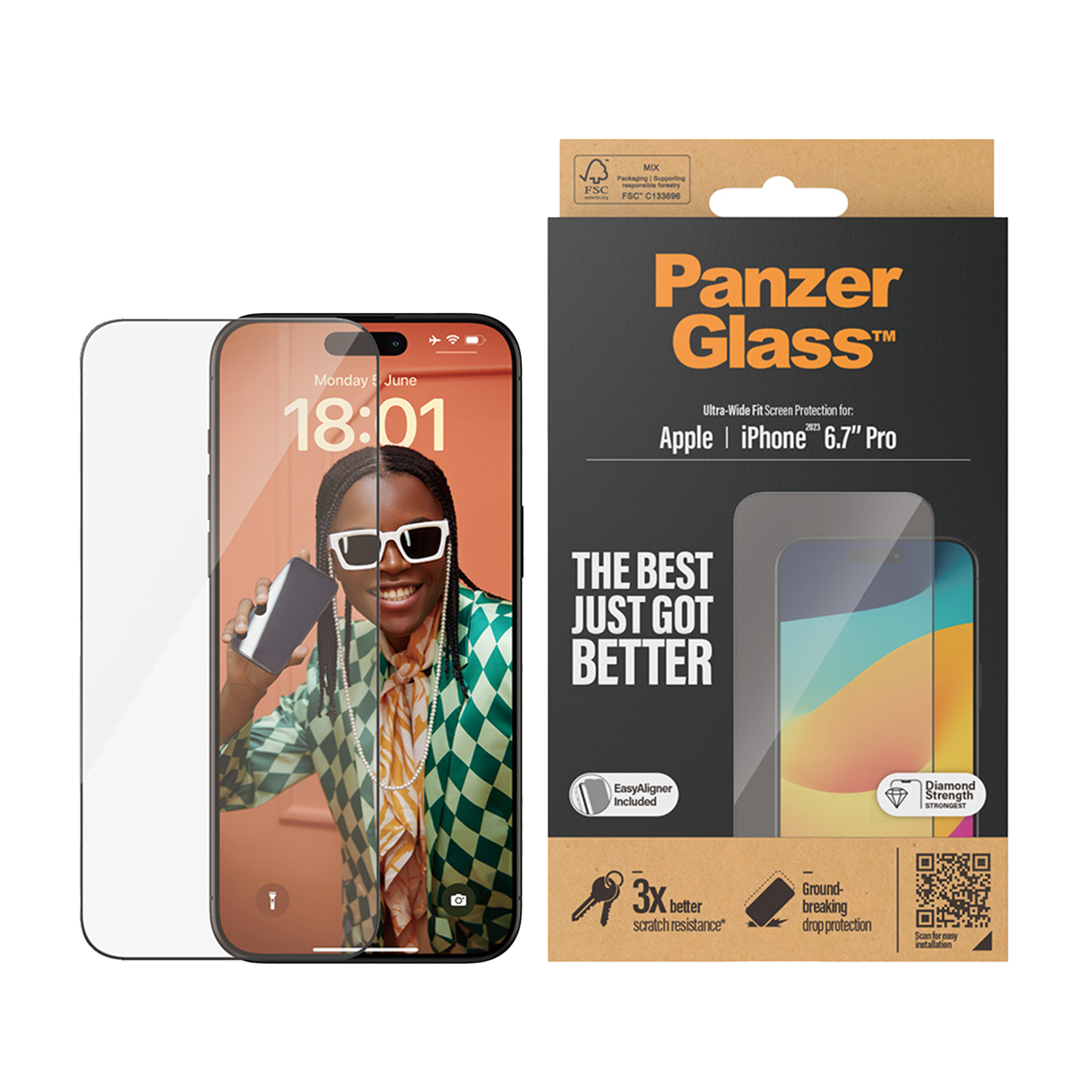 판저글래스 클리어 강화유리 아이폰 15 시리즈(PANZERGLASS Clear Tempered Glass for iPhone 15 Series) - 3