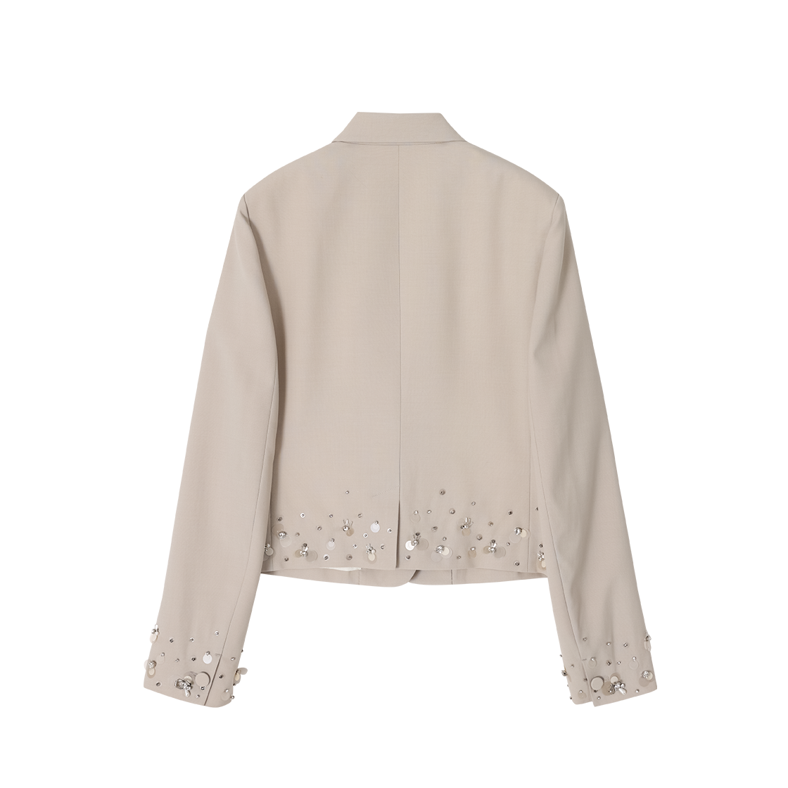 (W) 송지오 쥬얼 비딩 쓰리 버튼 자켓 라이트 베이지((W) SONGZIO Jewel Beading Three Button Jacket Light Beige) - 2