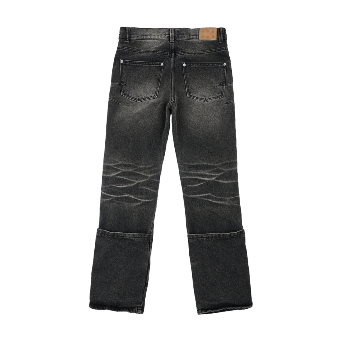 스몰스튜핏튠즈 버튼 바이커 데님 팬츠 워시드 블랙(smallstupidtunes Button Biker Denim Pants Washed Black) - 2