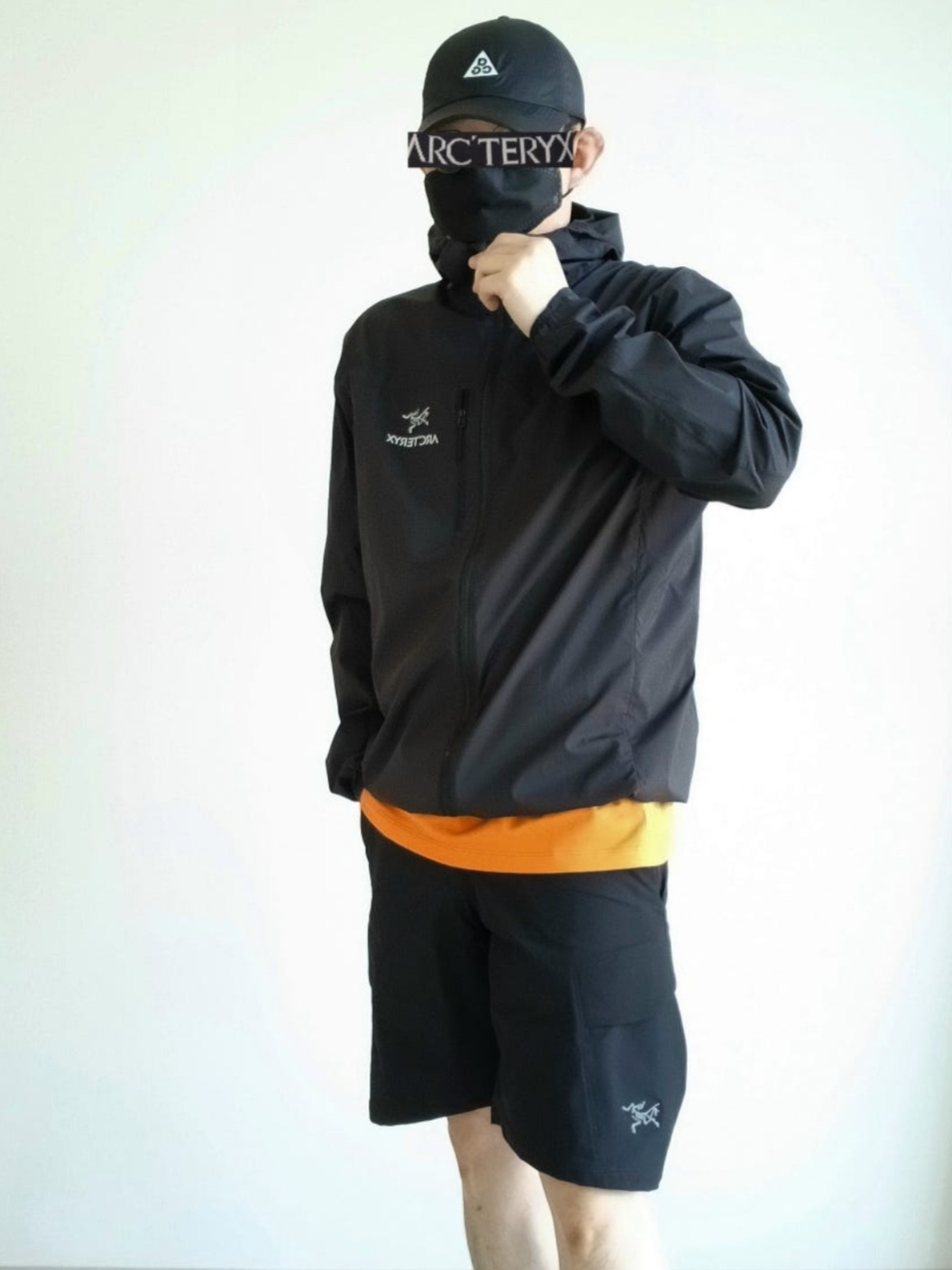 Nike ACG Trail Cap Black, Arc'teryx Squamish Hoody Black 착용 스타일 - 1