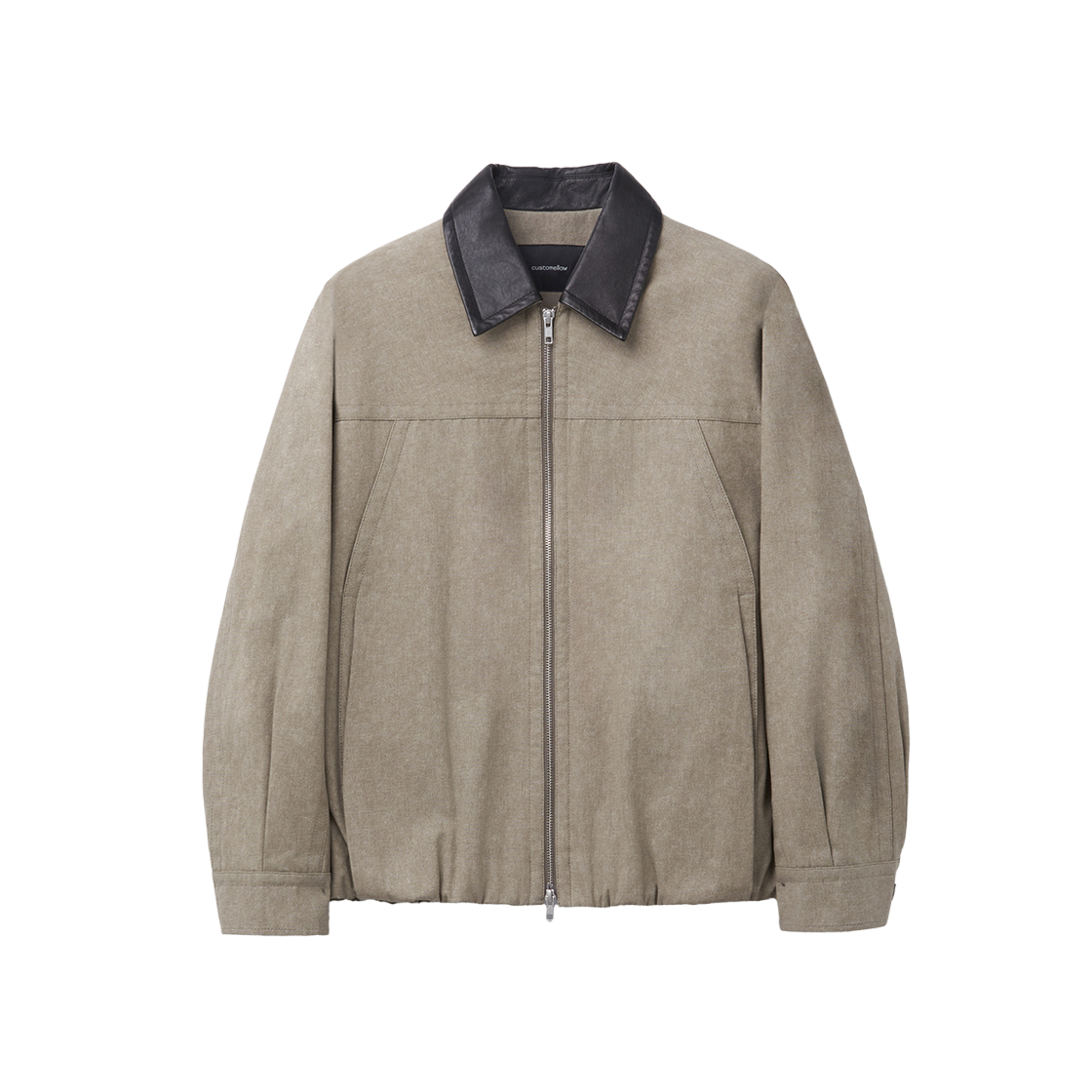 커스텀멜로우 코튼 카라 자켓 베이지(Customellow Cotton Collar Jacket Beige)