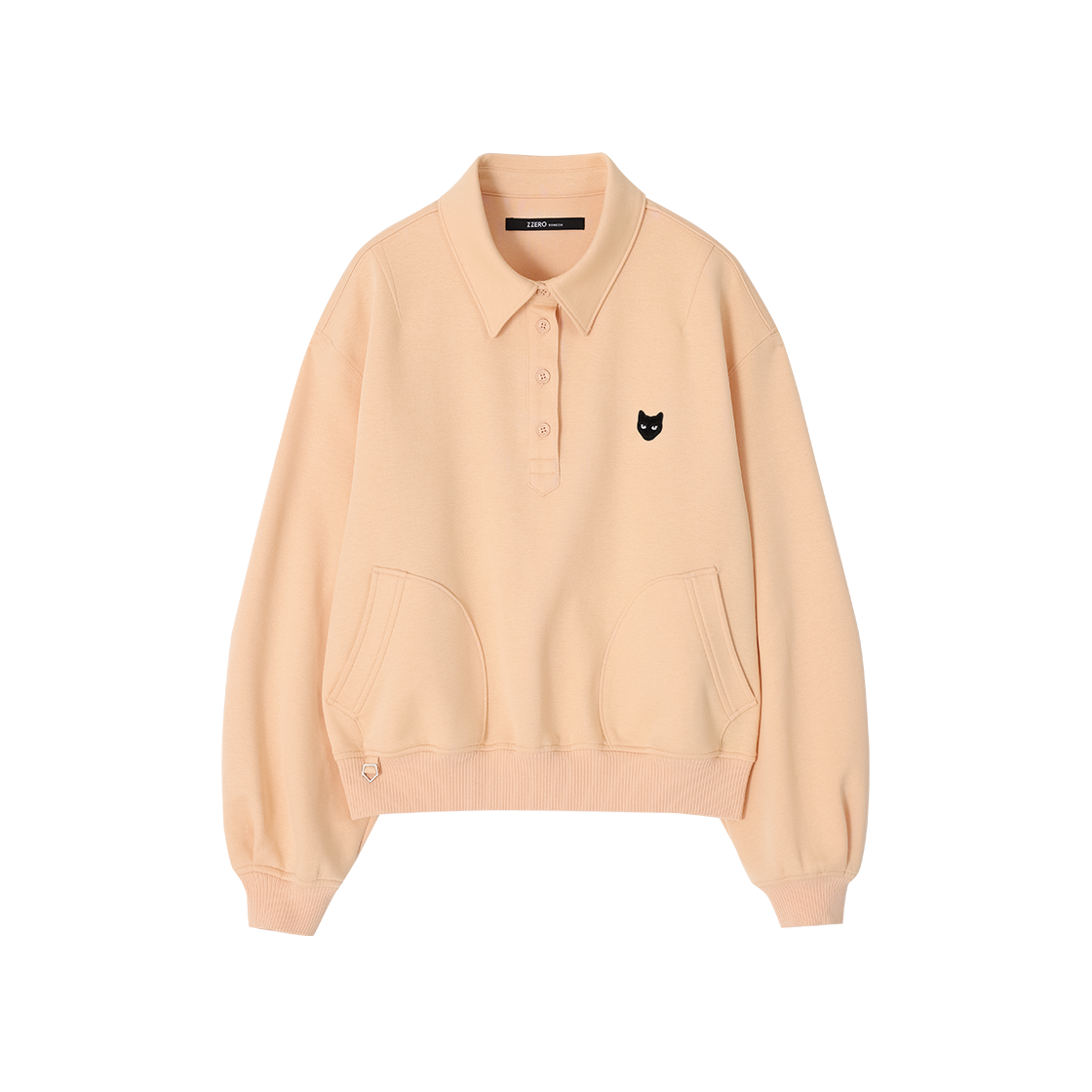 WI2TS809LO (W) SONGZIO ZZERO Liminal Trace Collared Sweat Light Orange